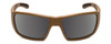Front View of Smith Operators Choice Elite Unisex Wrap Sunglasses in Tan 499 Brown/Gray 62 mm