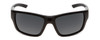 Front View of Smith Outback Unisex Square Designer Sunglasses Gloss Black/Polarized Gray 59 mm