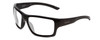 Profile View of Smith Optics Outback Designer Reading Eye Glasses in Gloss Black Unisex Square Full Rim Acetate 59 mm