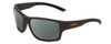 Profile View of Smith Optics Outback Designer Polarized Reading Sunglasses with Custom Cut Powered Smoke Grey Lenses in Matte Gravy Grey Unisex Square Full Rim Acetate 59 mm
