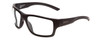 Profile View of Smith Optics Outback Elite Designer Reading Eye Glasses in Matte Black Unisex Square Full Rim Acetate 59 mm