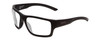 Profile View of Smith Optics Outback Elite Designer Reading Eye Glasses in Matte Black Unisex Square Full Rim Acetate 59 mm