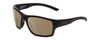 Profile View of Smith Optics Outback Elite Designer Polarized Sunglasses with Custom Cut Amber Brown Lenses in Matte Deep Ink Navy Blue Cobalt Unisex Square Full Rim Acetate 59 mm