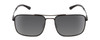 Front View of Smith Outcome Unisex Aviator Designer Sunglasses Matte Black/Polarized Gray 59mm