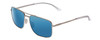 Profile View of Smith Outcome Unisex Aviator Sunglass Silver/ChromaPop Polarize Blue Mirror 59mm