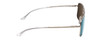 Side View of Smith Outcome Unisex Aviator Sunglass Silver/ChromaPop Polarize Blue Mirror 59mm