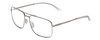 Profile View of Smith Optics Outcome Designer Reading Eye Glasses in Silver Unisex Aviator Full Rim Metal 59 mm