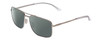 Profile View of Smith Optics Outcome Designer Polarized Sunglasses with Custom Cut Smoke Grey Lenses in Silver Unisex Aviator Full Rim Metal 59 mm