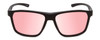 Front View of Smith Pinpoint Unisex Square Sunglasses in Black/ChromaPop Ignitor Rose Red 59mm