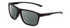 Profile View of Smith Optics Pinpoint Designer Polarized Reading Sunglasses with Custom Cut Powered Smoke Grey Lenses in Matte Black Unisex Square Full Rim Acetate 59 mm