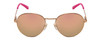 Front View of Smith Optics Prep Unisex Round Designer Sunglasses Polarized Rose Gold Pink 53mm