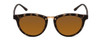 Front View of Smith Questa Ladies Sunglasses in Tortoise Brown Grey/Polarized Gold Mirror 50mm