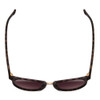 Top View of Smith Questa Ladies Sunglasses in Tortoise Brown Grey/Polarized Gold Mirror 50mm