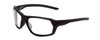 Profile View of Smith Optics Rebound Elite Designer Reading Eye Glasses with Custom Cut Powered Lenses in Matte Black Unisex Rectangle Full Rim Acetate 59 mm