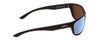 Side View of Smith Redding Unisex Wrap Sunglasses Black/CP Glass Polarized Blue Mirror 62 mm