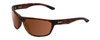 Profile View of Smith Redding Unisex Wrap Sunglasses Tortoise Gold/CP Glass Polarized Brown 62mm