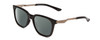 Profile View of Smith Optics Roam Designer Polarized Sunglasses with Custom Cut Smoke Grey Lenses in Gloss Black Unisex Classic Full Rim Acetate 53 mm