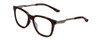 Profile View of Smith Optics Roam Designer Progressive Lens Prescription Rx Eyeglasses in Matte Tortoise Havana Gold Unisex Classic Full Rim Acetate 53 mm