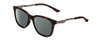Profile View of Smith Optics Roam Designer Polarized Sunglasses with Custom Cut Smoke Grey Lenses in Matte Tortoise Havana Gold Unisex Classic Full Rim Acetate 53 mm