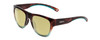 Profile View of Smith Optics Rockaway Designer Polarized Reading Sunglasses with Custom Cut Powered Sun Flower Yellow Lenses in Tortoise Havana Brown Gold Crystal Opal Fade Ladies Cateye Full Rim Acetate 52 mm