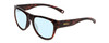 Profile View of Smith Optics Rockaway Designer Blue Light Blocking Eyeglasses in Tortoise Havana Gold Ladies Cateye Full Rim Acetate 52 mm