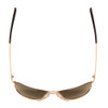 Top View of Smith Serpico Slim 2 Unisex Aviator Sunglasses Gold/CP Polarized Gray Green 60mm
