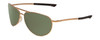 Profile View of Smith Serpico Slim 2 Unisex Aviator Sunglasses Gold/CP Polarized Gray Green 60mm