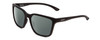 Profile View of Smith Optics Shoutout Designer Polarized Reading Sunglasses with Custom Cut Powered Smoke Grey Lenses in Matte Black Unisex Retro Full Rim Acetate 57 mm
