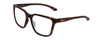 Profile View of Smith Optics Shoutout Designer Reading Eye Glasses in Matte Tortoise Havana Brown Gold Unisex Retro Full Rim Acetate 57 mm