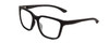 Profile View of Smith Optics Shoutout Core Designer Blue Light Blocking Eyeglasses in Matte Black Unisex Retro Full Rim Acetate 57 mm