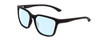 Profile View of Smith Optics Shoutout Core Designer Blue Light Blocking Eyeglasses in Matte Black Unisex Retro Full Rim Acetate 57 mm