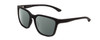Profile View of Smith Optics Shoutout Core Designer Polarized Sunglasses with Custom Cut Smoke Grey Lenses in Matte Black Unisex Retro Full Rim Acetate 57 mm