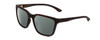 Profile View of Smith Optics Shoutout Core Designer Polarized Sunglasses with Custom Cut Smoke Grey Lenses in Matte Tortoise Havana Gold Unisex Retro Full Rim Acetate 57 mm