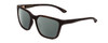 Profile View of Smith Optics Shoutout Core Designer Polarized Reading Sunglasses with Custom Cut Powered Smoke Grey Lenses in Matte Tortoise Havana Gold Unisex Retro Full Rim Acetate 57 mm