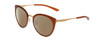 Profile View of Smith Optics Somerset Designer Polarized Sunglasses with Custom Cut Amber Brown Lenses in Amber Ladies Cateye Full Rim Stainless Steel 53 mm