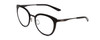 Profile View of Smith Optics Somerset Designer Bi-Focal Prescription Rx Eyeglasses in Gloss Black Ladies Cateye Full Rim Stainless Steel 53 mm