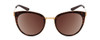 Front View of Smith Somerset Ladies Cateye Sunglass Tortoise Gold/Polarize Brown Gradient 53mm