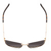 Top View of Smith Somerset Ladies Cateye Sunglass Tortoise Gold/Polarize Brown Gradient 53mm