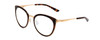 Profile View of Smith Optics Somerset Designer Blue Light Blocking Eyeglasses in Tortoise Rose Ladies Cateye Full Rim Stainless Steel 53 mm