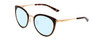 Profile View of Smith Optics Somerset Designer Blue Light Blocking Eyeglasses in Tortoise Rose Ladies Cateye Full Rim Stainless Steel 53 mm