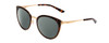 Profile View of Smith Optics Somerset Designer Polarized Reading Sunglasses with Custom Cut Powered Smoke Grey Lenses in Tortoise Rose Ladies Cateye Full Rim Stainless Steel 53 mm
