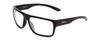 Profile View of Smith Optics Soundtrack Designer Reading Eye Glasses in Gloss Black Unisex Rectangle Full Rim Acetate 61 mm