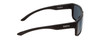 Side View of Smith Soundtrack Unisex Rectangle Sunglasses Matte Black/ChromaPop Polarize 61mm