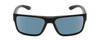 Front View of Smith Soundtrack Unisex Rectangle Sunglasses Matte Black/ChromaPop Polarize 61mm