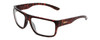 Profile View of Smith Optics Soundtrack Designer Reading Eye Glasses in Tortoise Havana Gold Unisex Rectangle Full Rim Acetate 61 mm