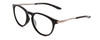 Profile View of Smith Optics Wander Designer Progressive Lens Prescription Rx Eyeglasses in Gloss Black Unisex Round Full Rim Acetate 55 mm