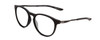 Profile View of Smith Optics Wander Designer Reading Eye Glasses in Matte Black Unisex Round Full Rim Acetate 55 mm