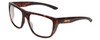 Profile View of Smith Optics Barra Designer Progressive Lens Prescription Rx Eyeglasses in Matte Tortoise Havana Brown Gold Unisex Classic Full Rim Acetate 59 mm