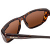 Close Up View of Smith Barra Classic Sunglasses in Tortoise/CP Glass Polarized Green Mirror 59 mm