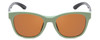 Front View of Smith Caper Women Cateye Sunglasses Saltwater Green Blue/CP Polarized Brown 53mm